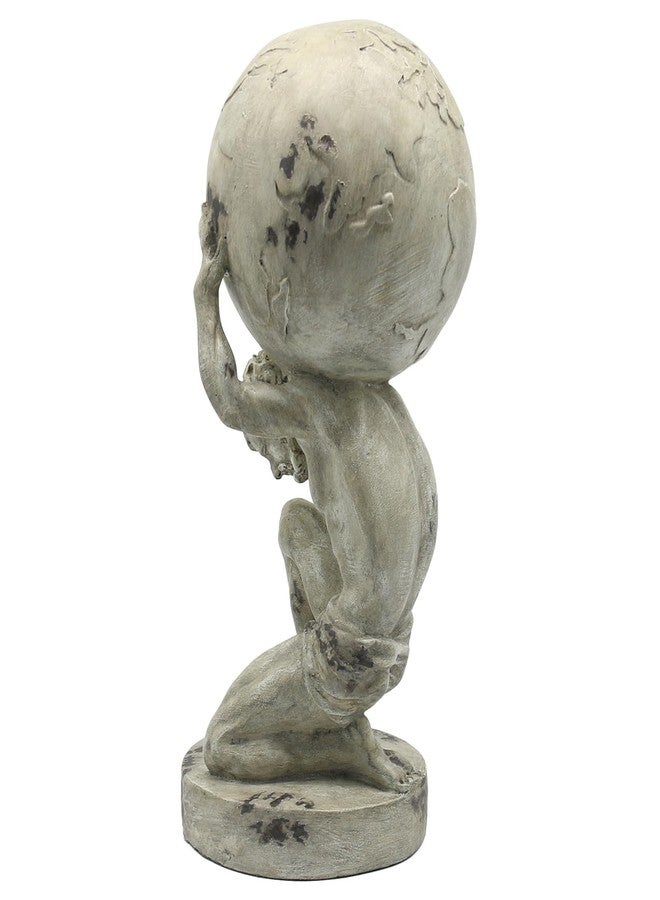 Lukitas Atlas Holding Up World Statue and Sculpture, Lifting The Earth Figurine Decor, Creative Ornament for Home Office Living Room, Resin 11.5'' - Image 5